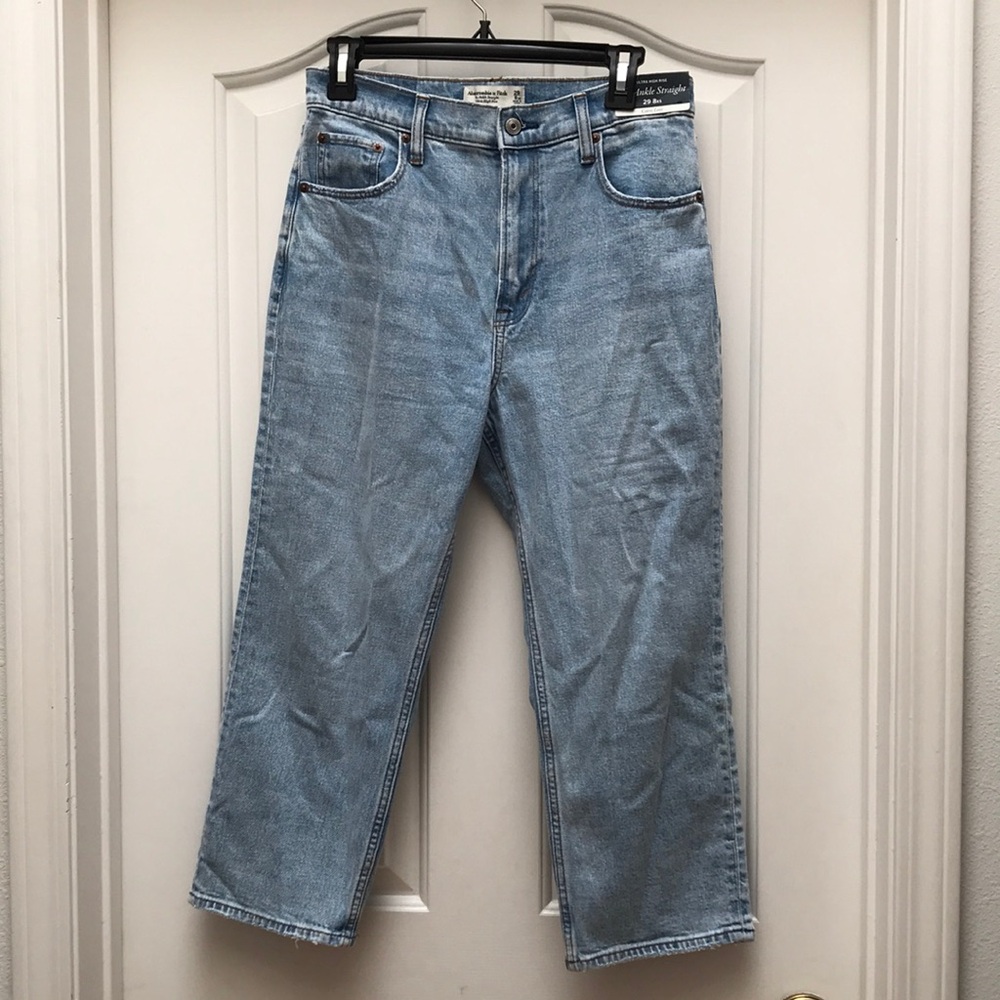 Abercrombie & Fitch Ankle Straight Curve Love Blue Jeans - Size 29 / 8 xs 👖